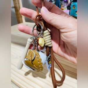 Baseball keychain and bag charm